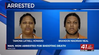 Macon man, mother arrested in connection with shooting death