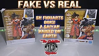 Fake Vs Real Goku A Saiyan Raised on Earth SH Figuarts Action Figure Unboxing