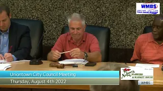 Uniontown City Council Meeting 8/4/22 Courtesy of Neubauer's Flower Shop