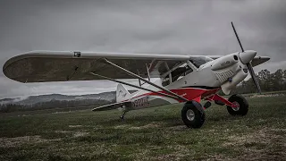 Hangar 9 CubCrafters XCub - Morning flight in cloudy and foggy weather!!