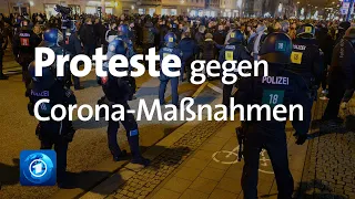 Unangemeldete Demos in Deutschland: Proteste gegen Corona-Maßnahmen