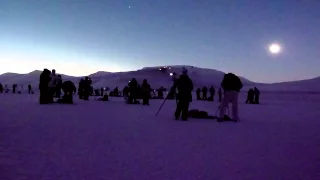 Total Solar Eclipse in Svalbard 2015 (Crowd Reaction)