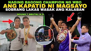 Ang lakas nito Kapatid ni MAGSAYO New Champion ng WBO Wasak Kalaban!