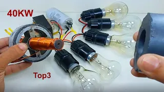 How to make top free electricity 220V energy generator at Home