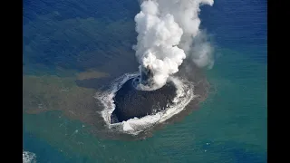 The spectacular birth and rise of a new volcanic island south of Japan (Nishinoshima)