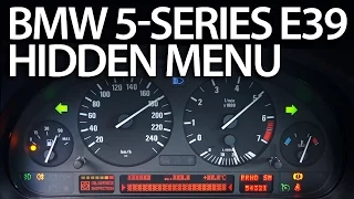 How to enter hidden menu in BMW E39 (5-series service test mode instrument cluster)