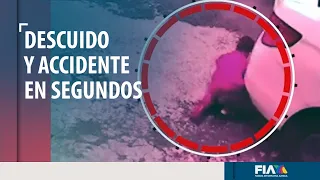 Una distracción provocó que un menor fuera atropellado y terminara en el hospital