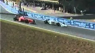 Formula 1. Brasil 1999. Barrichello overtakes Irvine