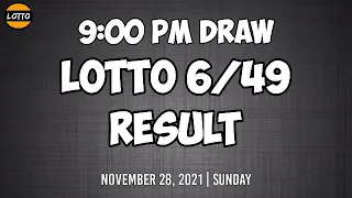 SUPER LOTTO 6/49 RESULT 9PM DRAW November 28, 2021 PCSO LOTTO 6/49 Draw Tonight