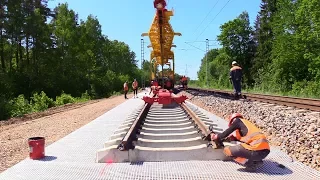 Капитальный ремонт железной дороги - все процессы / Railway track complete repair - all processes