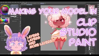 Drawing Your Live2D Model [Clip Studio Paint] || How to cut up your model