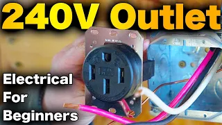 How To Install A 240V Outlet In Garage - EV Car Charger, Welder, And Electric Range (Hubbell 14 50)