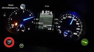 Passat B7 147Kw Stage 2 Acceleration 0-100, 1/4 mile