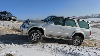 Жесть. Универсал против внедорожника. Toyota SURF 185 vs Toyota CARIB 114.