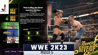 WWE 2K23 Showcase match 5 complete all objectives Night of champions Triple H VS John Cena