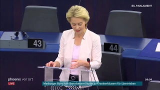 Europaparlament: Bewerbungsrede von Ursula von der Leyen zum EU-Kommissionsvorsitz am 16.07.19