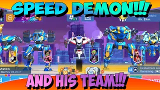 Mech Arena - OP Gameplay Walkthrough Part 183 - Legendary SPEED DEMON and His Team🔥😎(iOS,Android)