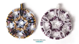 Stars at Night Pendant - DIY Jewelry Making Tutorial by PotomacBeads