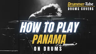 How to play "Panama" (Van Halen)  on drums | PANAMA DRUM COVER