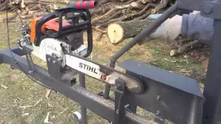 Chainsaw support now with safety bar,  firewood processing.