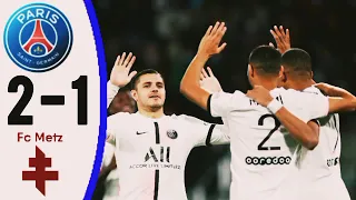 PSG VS METZ 2 1 ACHRAF HAKIMI GOALS AND EXTENDED HIGHLIGHTS