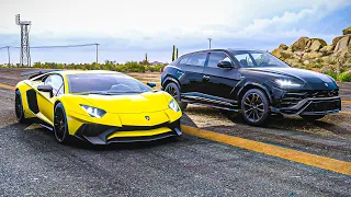 Lamborghini Aventador SV vs Lamborghini Urus (910 hp) | Forza Horizon 5