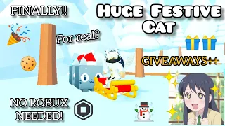 😱 OMG! FINALLY I HATCHED HUGE FESTIVE CAT WITHOUT SPENDING ANY ROBUX in Pet Simulator X