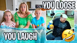 Our Family Try NOT TO LAUGH CHALLENGE | Funny Memes w/ Gaby and Alex Family