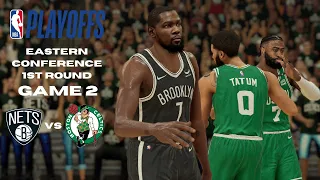 NBA Playoffs ECF 1st Round Game 2: NETS vs CELTICS | NBA 75th Season | NBA 2K22 Realistic Gameplay