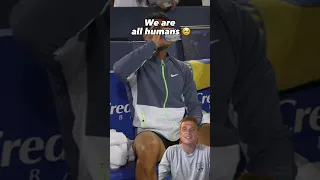 WE ARE ALL HUMANS 🥹 Alcaraz crying after the match with Djokovic at WSO #tennis #atp #tennisplayer