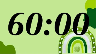 60 Minute Cute St. Patrick's Day Timer (Bells Alarm at End)