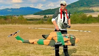 STUNNING GIGANTIC RC AH-1 COBRA SCALE MODEL ELECTRIC HELICOPTER WITH ORIGINAL SOUND FLIGHT DEMO