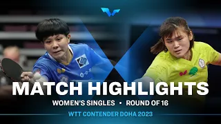 Cheng I-Ching vs Li Yu-Jhun | WS R16 | WTT Contender Doha 2023