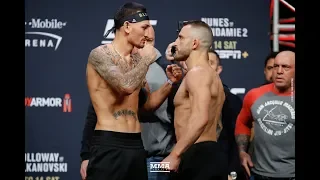 UFC 245: Max Holloway vs. Alexander Volkanovski Weigh-In Staredown - MMA Fighting