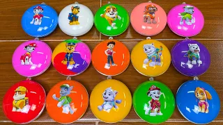 RYDER PAWPATROL: Looking For CIRCLE SHAPES Slime Coloring: Chase, Marshall,...Satisfying ASMR Video