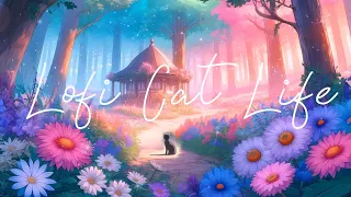 Lofi Cat's Enchanted Garden🌼Chill & Relaxation Beats【study / workout /sleep 】