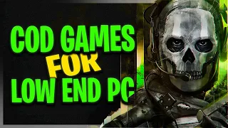 cod games for low end pc's| 2gb ram, core duo and no graphics card✅