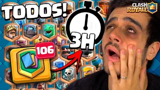 JOGUEI ATÉ LIBERAR TODOS OS DOMÍNIOS DO CLASH ROYALE!!