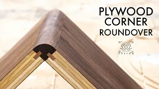 Adding a ROUNDOVER to Plywood Corners - Corner EDGEBANDING with splines