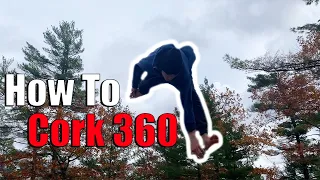 HOW TO CORK 360 | Cork 360 Tutorial On Trampoline Easy