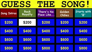 Guess the Song Jeopardy Style | Quiz #6