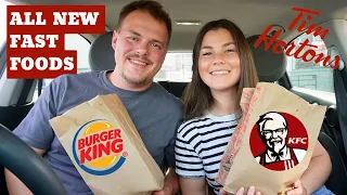 trying all *NEW* fast food items | BURGER KING | KFC | TIM HORTONS | October 2023