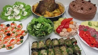 НОВОГОДНЕЕ МЕНЮ ДЛЯ ЗАНЯТЫХ! За пару часов готов торт, мясное, закуски и салат на Новый год 2024