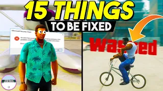 15 *DISASTROUS* 😤 Things That Need To Be Fixed In GTA Trilogy Definitive Edition