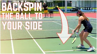 Teaching Karla How to Hit a Backspin Drop Shot Volley | Tennis Specialty Shot