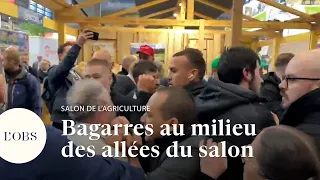 Salon de l'Agriculture : de violents heurts entre les agriculteurs en colère et le service d'ordre