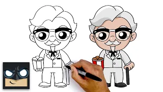 How To Draw Colonel Sanders 🍗 KFC