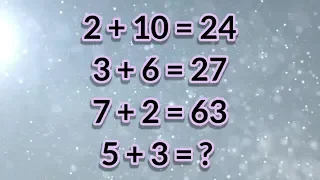 2+10=24, 3+6=27, 7+3=63, 5+3=?