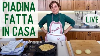 HOMEMADE PIADINA - Easy Recipe with Olive Oil  yeast free LIVE by Benedetta