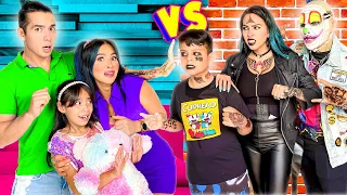 FAMILIA BUENA 😇 VS FAMILIA MALA 👿 *Competencia de familias* Karla Bustillos | Mau McMahon